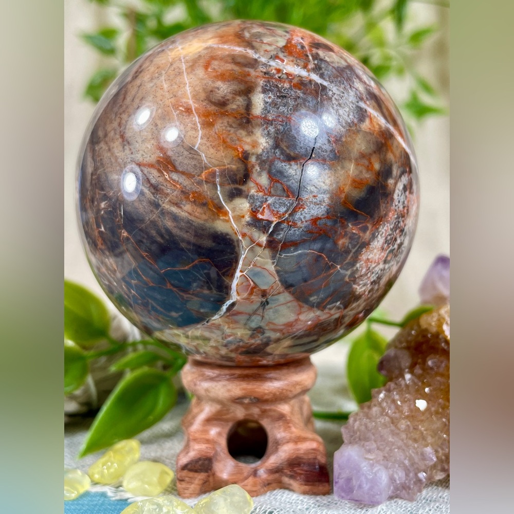 2274 Money Agate Crystal Sphere - Picture 8 of 12